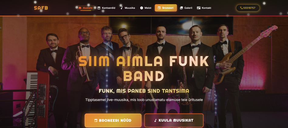 Safunkband.ee website